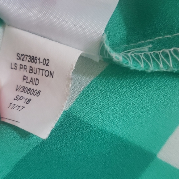 Banana Republic Green white Checkered Shirt - Picture 8 of 12